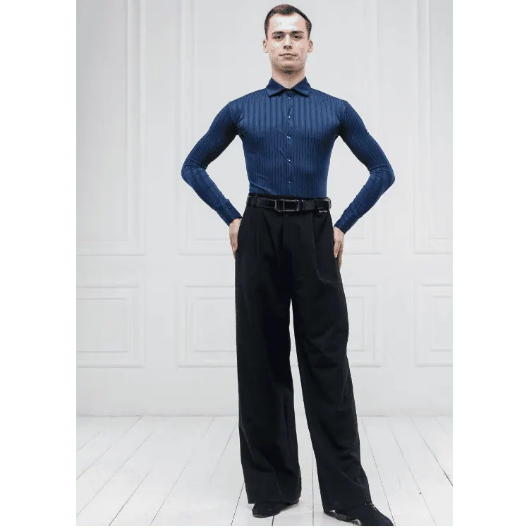 Men’s Dance Shirt Star Style R-11 Blue — вигляд 2