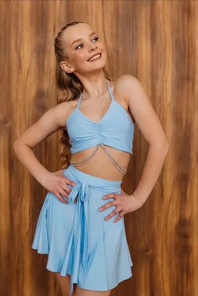 Flared Tie-Waist Dance Skirt
